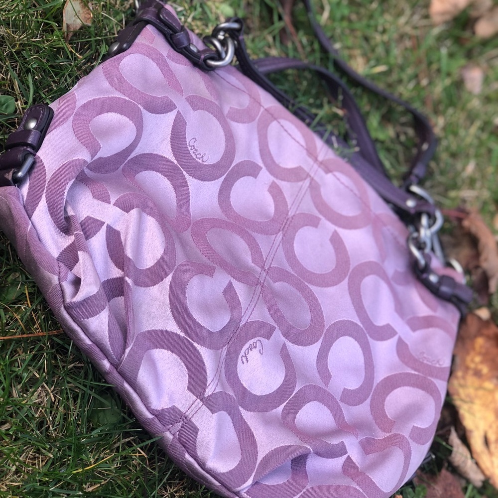 Authentic Purple Coach Handbag